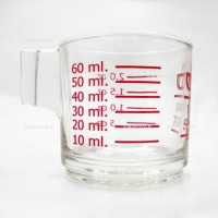 ก้วตวง 2 ชอตต์  มีหูจับ measuring cup 2 shot (Delisio) 1610-331